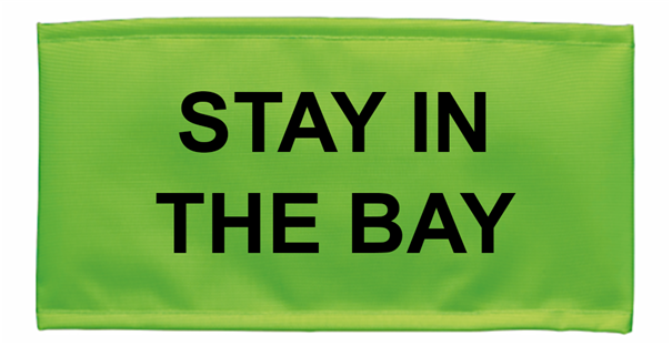 Custom Designed Armband - Stay In The Bay (Green - Black Writing)