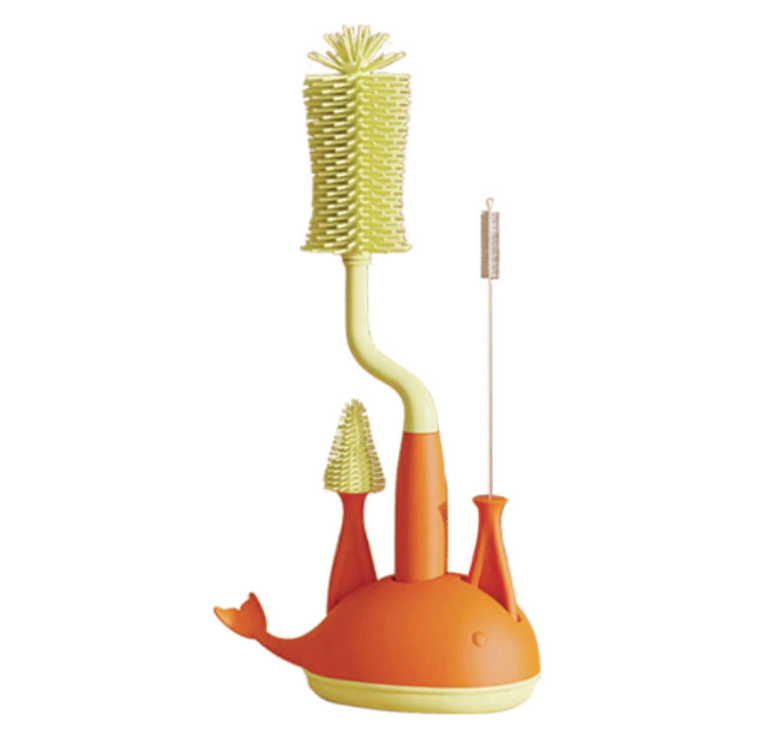 3 in 1 silicone baby bottle brush